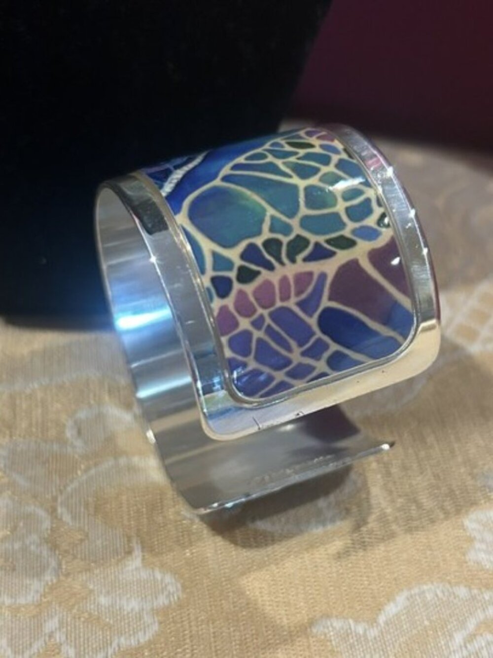 BRIGHTON Collectible “Pop Appeal” BUTTERFLY Silver Enamel Cuff BRACELET - Picture 9 of 11